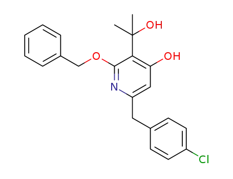 6-(4-chlorobenzyl)-2-(benzyloxy)-3-(2-hydroxypropan-2-yl)-pyridin-4-ol