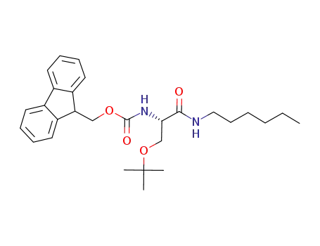 Molecular Structure of 918130-60-6 (Fmoc-O-tert-butyl-L-serine hexylamide)