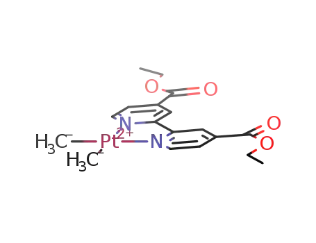 Molecular Structure of 1354050-12-6 ((4,4'-bis(ethoxycarbonyl)-2,2'-bipyridine)dimethylplatinum(II))