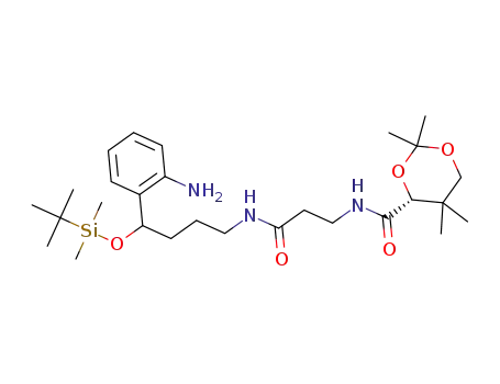 (4R)-N-(3-((4-(2-aminophenyl)-4-((tert-butyldimethylsilyl)oxy)-butyl)amino)-3-oxopropyl)-2,2,5,5-tetramethyl-1,3-dioxane-4-carboxamide