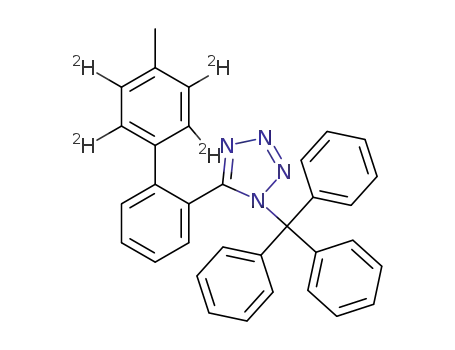 Molecular Structure of 1420880-38-1 (5-(2',3',5',6'-tetra-[<sup>2</sup>H]-4'-methylbiphenyl-2-yl)-1-trityl-1H-tetrazole)