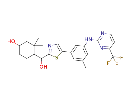 4-{hydroxy [5-(3-methyl-5-{[4-(trifluoromethyl)pyrimidin-2-yl]amino}phenyl)-1,3-thiazol-2-yl]methyl}-3,3-dimethylcyclohexanol