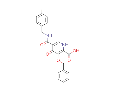 3-benzyloxy-5-(4-fluorobenzylcarbamoyl)-4-oxo-1,4-dihydropyridine-2-carboxylic acid