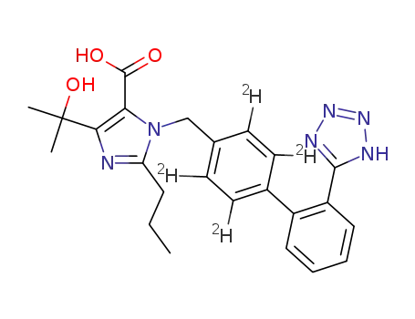 Molecular Structure of 1420880-41-6 (Olmesartan-d4)