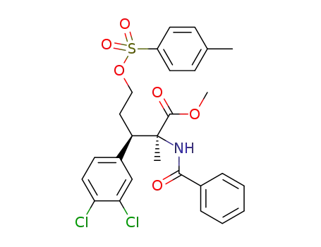 (2S,3R)-methyl 2-benzamido-3-(3,4-dichlorophenyl)-2-methyl-5-(tosyloxy)pentanoate
