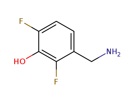 Molecular Structure of 252664-91-8 (Phenol, 3-(aminomethyl)-2,6-difluoro- (9CI))