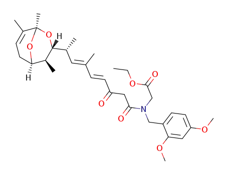 ethyl 2-((R,4E,6E)-N-(2,4-dimethoxybenzyl)-6-methyl-3-oxo-8-((1R,3R,4S,5R)-1,4,8-tri-methyl-2,9-dioxabicyclo[3.3.1]non-7-en-3-yl)nona-4,6-dienamido)acetate