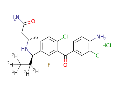 (3S)-3-{[(1R)-1-{3-[(4-amino-3-chlorophenyl)carbonyl]-4-chloro-2-fluorophenyl}(2,2,3,3,3-deutero)propyl]amino}butanamide hydrochloride