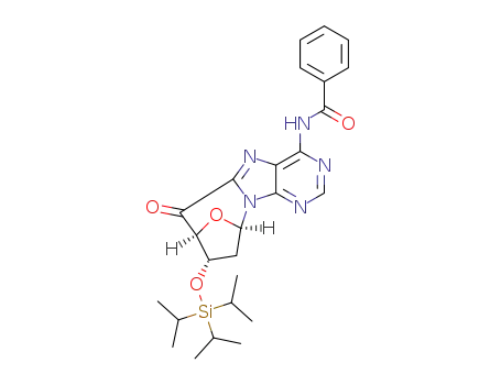 N-benzoyl-3'-triisopropylsilyl-5'-keto-8,5'-cyclo-2'-deoxyadenosine