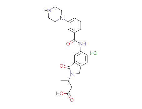 3-[1-oxo-6-(3-piperazinium-4-yl-benzoylamino)-1,3-dihydroisoindol-2-yl]butyric acid chloride