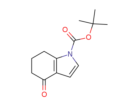 Molecular Structure of 877170-76-8 (4,5,6,7-Tetrahydro-4-oxo-1H-indole-1-carboxylic acid 1,1-dimethylethyl ester)
