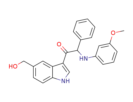 1-(5-(hydroxymethyl)-1H-indol-3-yl)-2-((3-methoxyphenyl)amino)-2-phenylethanone