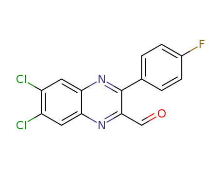 6,7-dichloro-3-(4-fluorophenyl)quinoxaline-2-carbaldehyde