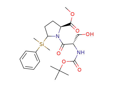 L-Proline,
N-[(1,1-dimethylethoxy)carbonyl]-L-seryl-5-(dimethylphenylsilyl)-, methyl
ester