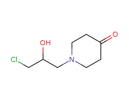 Molecular Structure of 1425504-48-8 (1-(3-chloro-2-hydroxypropyl)piperidin-4-one)