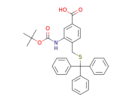 3-((tert-butoxycarbonyl)amino)-4-((tritylthio)methyl)benzoic acid