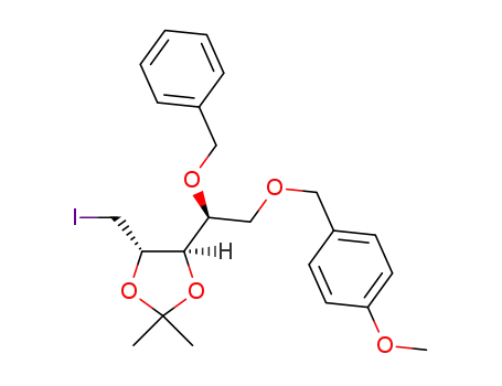 (4R,5S)-4-(S)-1-(benzyloxy)-2-((4-methoxybenzyloxy)ethyl)-5-(iodomethyl)-2,2-dimethyl-1,3-dioxolane