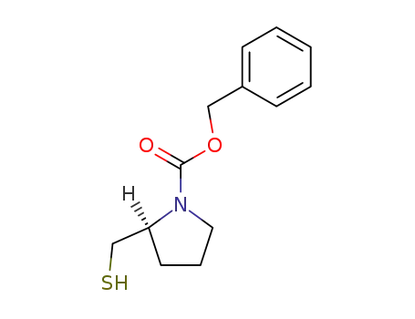 Molecular Structure of 101250-73-1 ((S)-2-MercaptoMethyl-pyrrolidine-1-carboxylic acid benzyl ester)