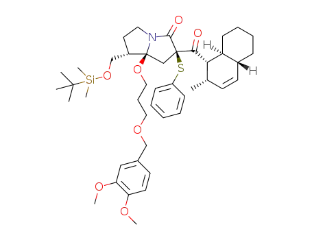 (2R,7S,7aS)-7-(((tert-butyldimethylsilyl)oxy)methyl)-7a-(3-((3,4-dimethoxybenzyl)oxy)propoxy)-2-((1S,2S,4aR,8aS)-2-methyl-1,2,4a,5,6,7,8,8a-octahydronaphthalene-1-carbonyl)-2-(phenylthio)tetrahydro-1H-pyrrolizin-3(2H)-one