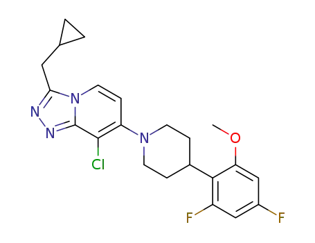 8-chloro-3-(cyclopropylmethyl)-7-[4-(2,4-difluoro-6-methoxyphenyl)-1-piperidinyl]-1,2,4-triazolo[4,3-a]pyridine