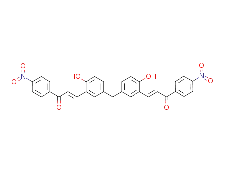 (E)-3-(2-hydroxy-5-{4-hydroxy-3-[(E)-3-(4-nitrophenyl)-3-oxo-1-propenyl]benzyl}phenyl)-1-(4-nitrophenyl)-2-propen-1-one