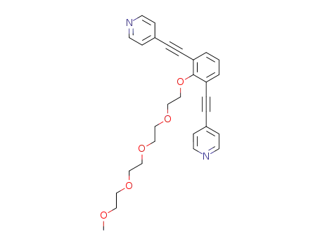Molecular Structure of 865756-48-5 (Pyridine,
4,4'-[[2-(3,6,9,12-tetraoxatridec-1-yloxy)-1,3-phenylene]di-2,1-ethynediyl
]bis-)