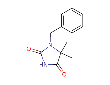 Molecular Structure of 3720-03-4 (2,4-Imidazolidinedione, 5,5-dimethyl-1-(phenylmethyl)-)