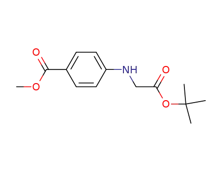 Molecular Structure of 133273-94-6 (4-(tert-butoxycarbonylmethylamino)-benzoic acid methyl ester)