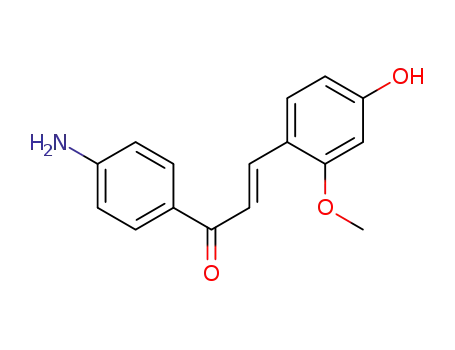 Molecular Structure of 1006268-64-9 ((2E)-1-(4-aminophenyl)-3-(4-hydroxy-2-methoxyphenyl)prop-2-en-1-one)