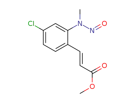 Molecular Structure of 1416897-60-3 ((E)-methyl 3-(4-chloro-2-(methyl(nitroso)amino)phenyl)acrylate)