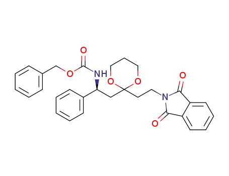 (S)-benzyl [2-(2-(2-(1,3-dioxoisoindolin-2-yl)ethyl)-1,3-dioxan-2-yl)-1-phenylethyl]carbamate