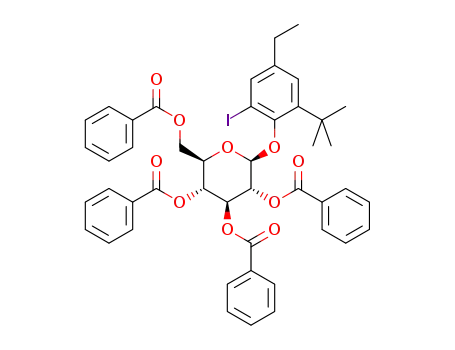 2-tert-butyl-4-ethyl-6-iodophenyl 2,3,4,6-tetra-O-benzoyl-β-D-glucopyranoside