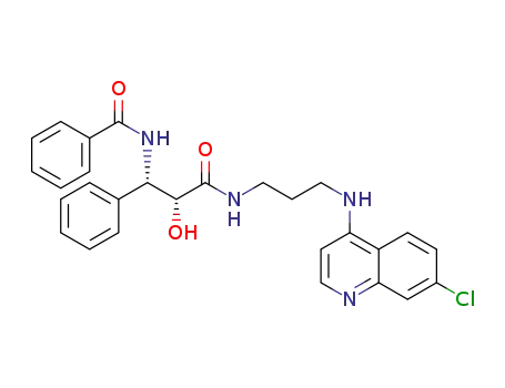 (2R,3S)-N-[3-(7-chloroquinolin-4-ylamino)propyl] 2-hydroxy-3-benzamido-3-phenylpropanamide