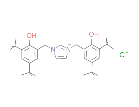 Molecular Structure of 1187398-72-6 (1,3-bis(3,5-di-tert-butyl-2-hydroxybenzyl)imidazolium chloride)