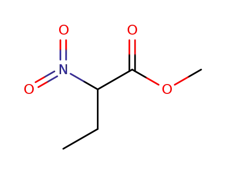 Molecular Structure of 59906-50-2 (Butanoic acid, 2-nitro-, methyl ester)