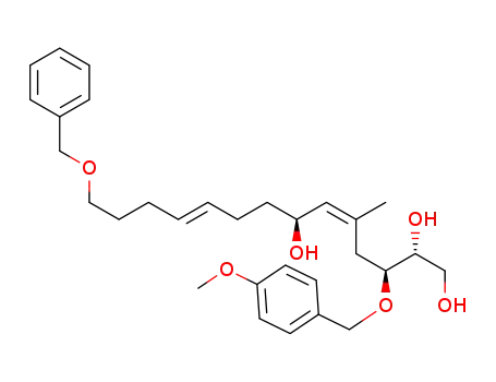 (2R,3S,5Z,7S,10E)-14-(benzyloxy)-3-((4-methoxybenzyl)oxy)-5-methyltetradeca-5,10-diene-1,2,7-triol