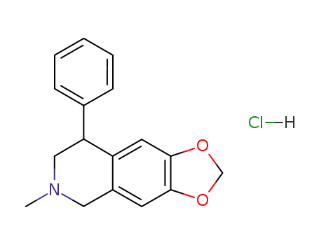 Molecular Structure of 128942-71-2 (1,3-Dioxolo[4,5-g]isoquinoline, 5,6,7,8-tetrahydro-6-methyl-8-phenyl-,
hydrochloride)