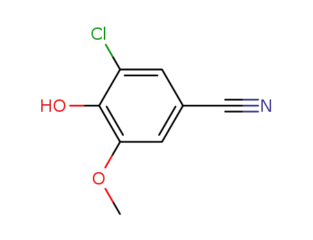 Molecular Structure of 5485-88-1 (3-CHLORO-4-HYDROXY-5-METHOXYBENZONITRILE)