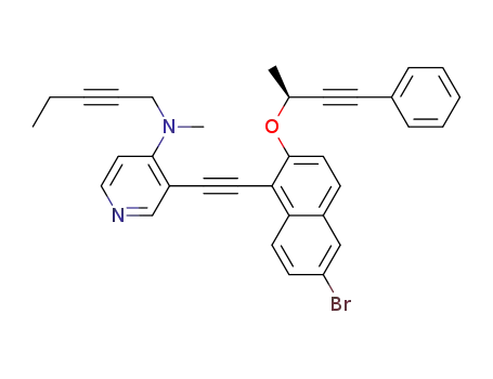 (S)-3-((6-bromo-2-((4-phenylbut-3-yn-2-yl)oxy)naphthalen-1-yl)ethynyl)-N-methyl-N-(pent-2-yn-1-yl)pyridin-4-amine
