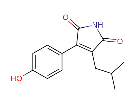 Molecular Structure of 1040394-24-8 (3-(4-hydroxyphenyl)-4-isobutyl-1H-pyrrole-2,5-dione)