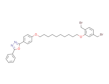 2-(10'-(p-(5-phenyl-1,3,4-oxadiazol-2-yl)phenoxy)decanoxy)-1,4-bis(bromomethyl)benzene