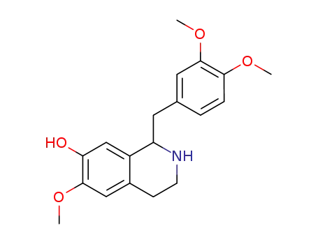 1-<3',4'-dimethoxybenzyl>-7-hydroxy-6-methoxy-1,2,3,4-tetrahydroisoquinoline
