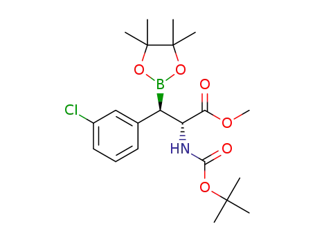 (2R,3R)-methyl 2-((tert-butoxycarbonyl)amino)-3-(3-chlorophenyl)-3-(4,4,5,5-tetramethyl-1,3,2-dioxaborolan-2-yl)propanoate