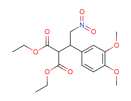 Propanedioic acid, [1-(3,4-dimethoxyphenyl)-2-nitroethyl]-, diethyl ester