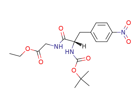 Molecular Structure of 88319-53-3 (Glycine, N-[(1,1-dimethylethoxy)carbonyl]-4-nitro-L-phenylalanyl-, ethyl
ester)