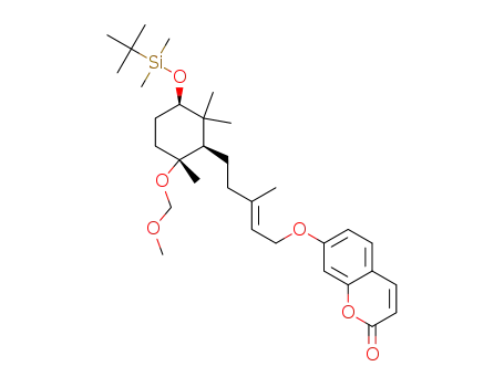 (E)-7-((5-((1R,3R,6R)-3-((tert-butyldimethylsilyl)oxy)-6-(methoxymethoxy)-2,2,6-trimethylcyclohexyl)-3-methylpent-2-en-1-yl)oxy)-2H-chromen-2-one