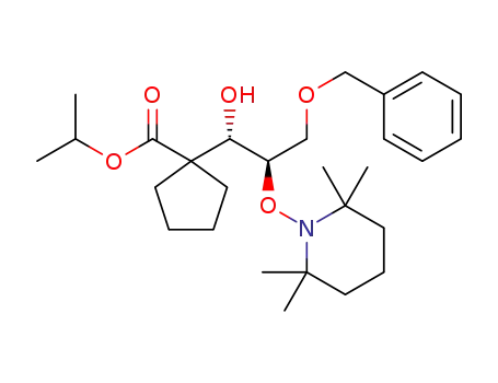 isopropyl 1-((1S,2R)-3-(benzyloxy)-1-hydroxy-2-((2,2,6,6-tetramethylpiperidin-1-yl)oxy)propyl)cyclopentanecarboxylate