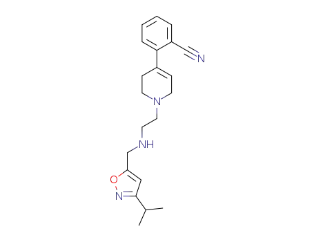 2-(1-(2-((3-isopropylisoxazol-5-yl)methylamino)ethyl)-1,2,3,6-tetrahydropyridin-4-yl)benzonitrile