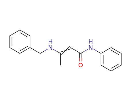 Molecular Structure of 51843-48-2 (2-Butenamide, N-phenyl-3-[(phenylmethyl)amino]-)