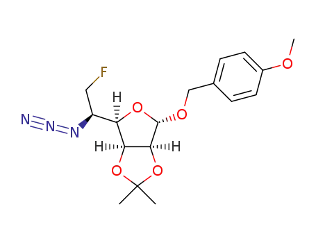 p-methoxybenzyl 5-azido-5,6-dideoxy-6-fluoro-2,3-O-isopropylidene-β-L-gulofuranoside
